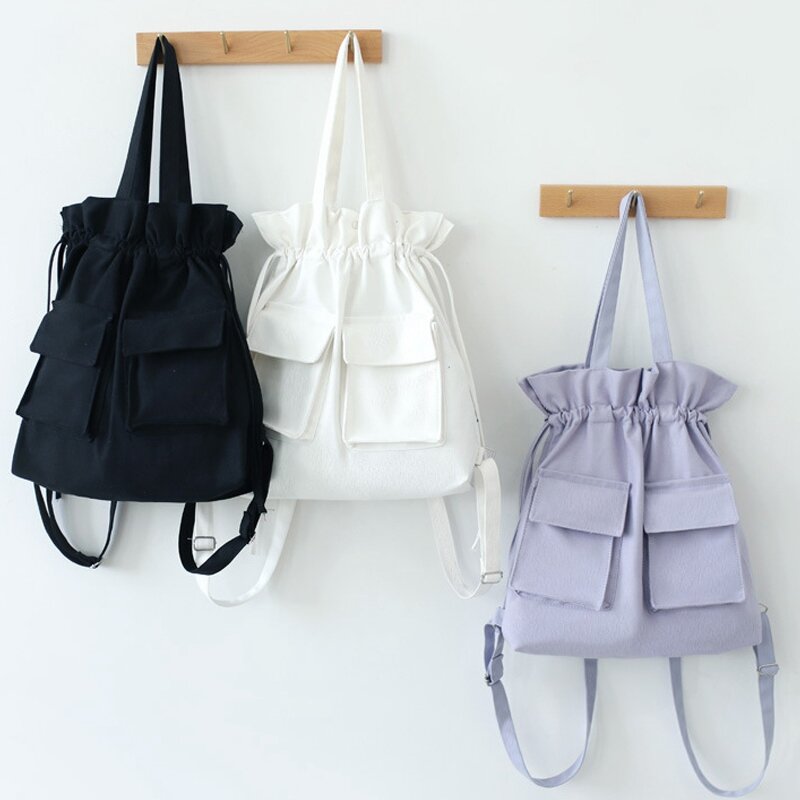 Новый стиль, Холщовая Сумка, женский рюкзак на плечо, вместительный рюкзак, студенческий рюкзак