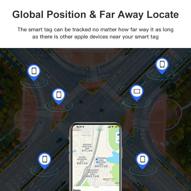 جهاز تعقب GPS ذكي بلوتوث يعمل مع العثور على تطبيقي ضد فقدان جهاز تذكير لعلامة Iphone استبدال محدد موقع MFI مصنفة