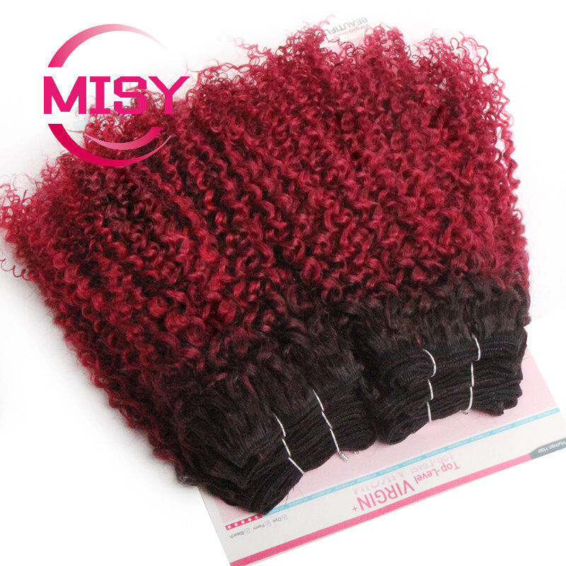 6Pcs/lot Brazilian Jerry Curly Hair Bundles 100% Natural Human Hair Weave for Black Women Ombre Hair Bundles Remy Hair Extension