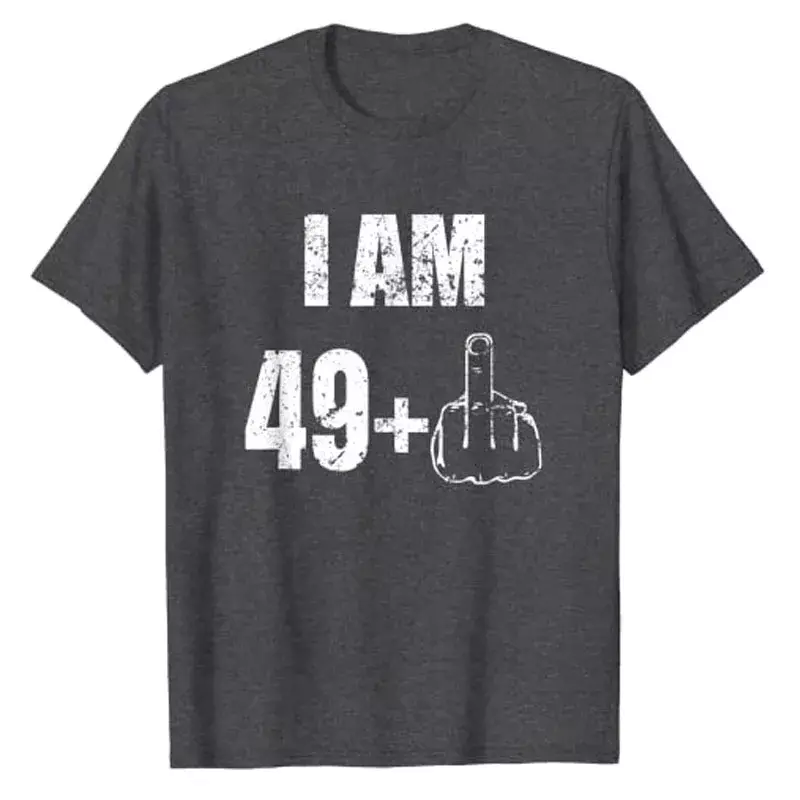 แฟชั่นผู้ชายผู้หญิงเสื้อยืดวันเกิด50TH ตลก I AM 50, 49 PLUS หนึ่งของขวัญเสื้อยืดพิมพ์ลายผลิตภัณฑ์ตามสั่งผู้ขายที่ดีที่สุด