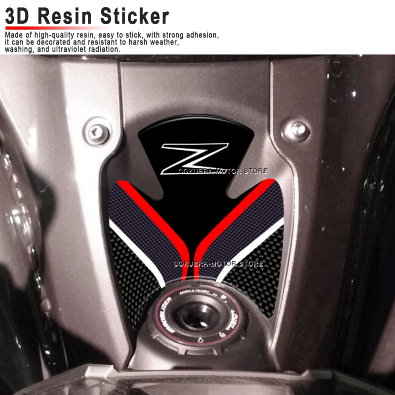 Autocollant 3D en Résine pour Moto Kawasaki Z900, Protection de la Zone des Clés de la Ville, Décoratif, Étanche, Anti-Rayures