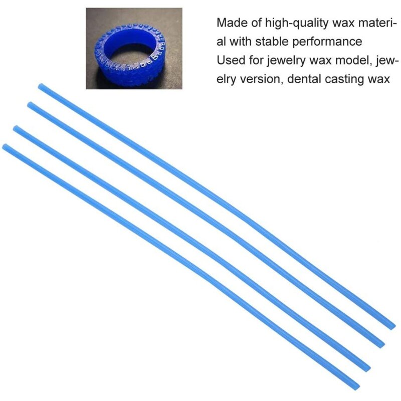 Juego alambre cera fundición, molde para joyería Dental, fundición cera 2,5mm, Color azul para patrones