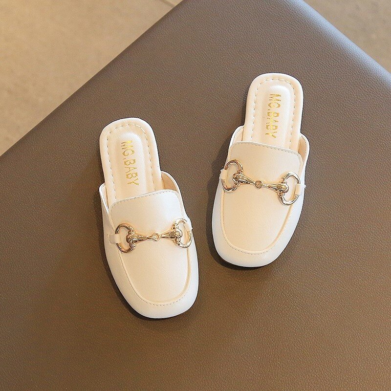 Nuove pantofole estive in pelle per bambini sandali Open Toe infradito antiscivolo pantofole da casa per bambini neonate scivoli da spiaggia carini