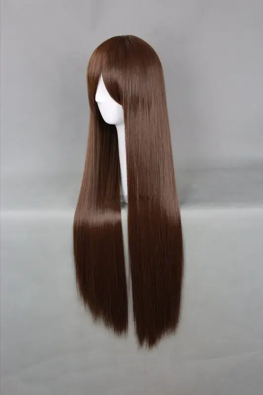 Sprzedaż hurtowa Noragami Hiyori Iki Shibuya Rin ciemnobrązowy peruka z prostymi włosami o długości 80cm