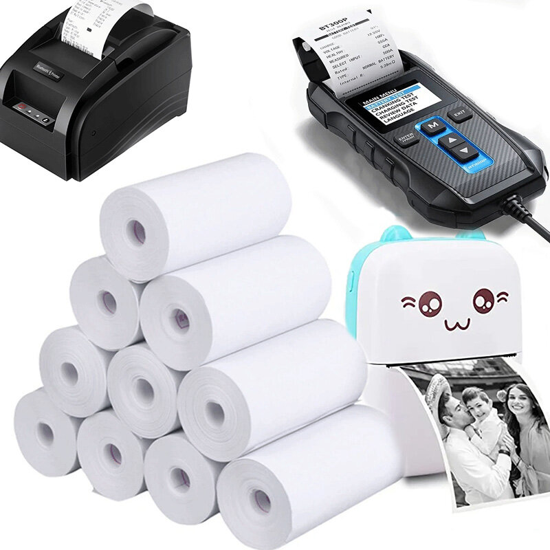 Impresora térmica de papel para caja registradora, rollo de facturas, POS, Bluetooth, móvil, banco, restaurante, mercado, Taxi, 57x30