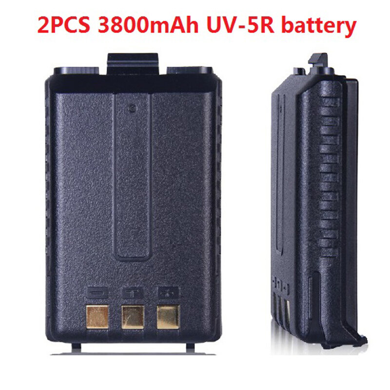 1/2pcs 1800mah/3800mAh bateria Walkie Talkie para Rádio em Dois Sentidos Baofeng Uv 5r Bateria Para Uv-5ra uv-5re