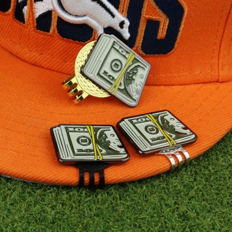 Golf Hat Clip Ball Marker Hat Clip Dollar Kirsite Magnetic Hat Clip Magnetic Easy To Take Off US Dollar Golf Hat Clip