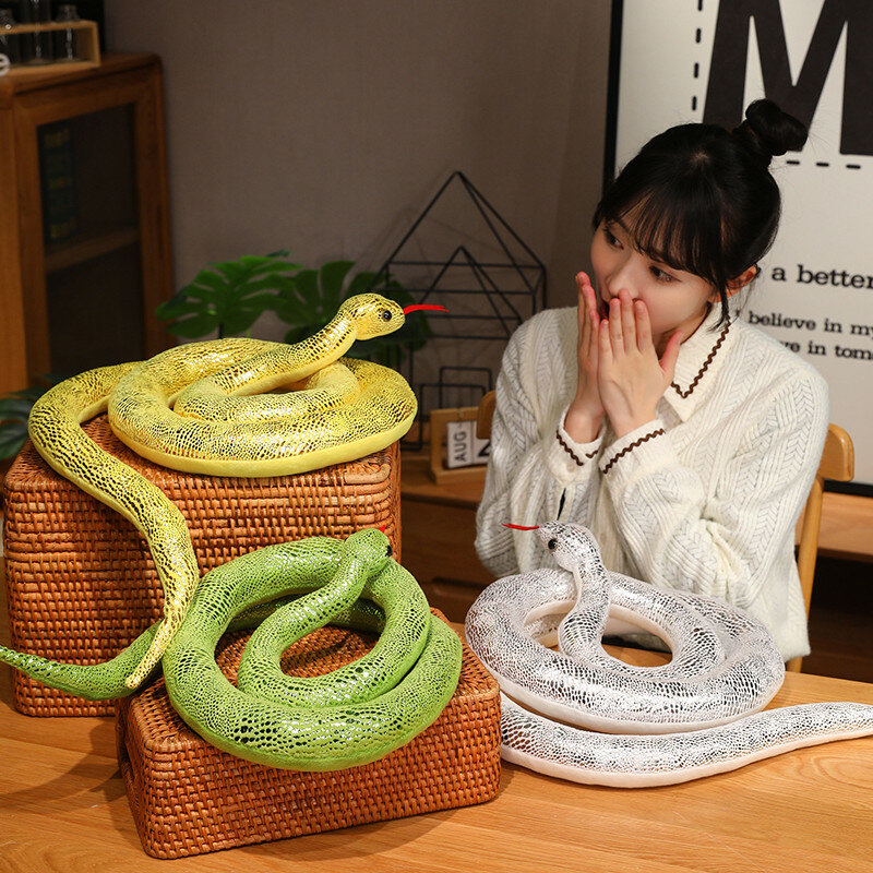 160-400cm simulazione serpenti peluche gigante lungo serpente peluche divertente Tricky Friends regalo di Halloween