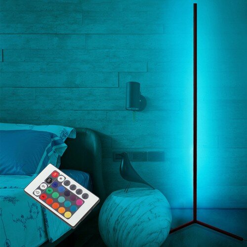 Lámpara de pie Led minimalista decorativa para el hogar, lámpara de esquina multicolor con Control animado, iluminación elegante, novedad