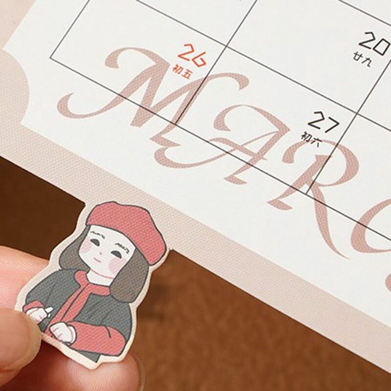 Calendario de escritorio del Salón de la Fama del Dragón de dibujos animados, trípode engrosado estable, lindo Calendario de escritorio de dibujos animados, año 2024