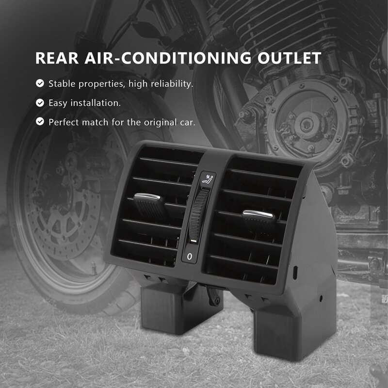 Grille d'aération arrière de climatisation de console centrale de voiture, grille de climatisation pour VW Touran Caddy, 1TD819203