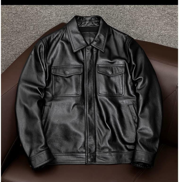 Оптовая продажа, кожаная куртка, повседневное джинсовое кожаное пальто, кожаное пальто из искусственной потертой кожи, кожа, мягкая и удобная, экономичная