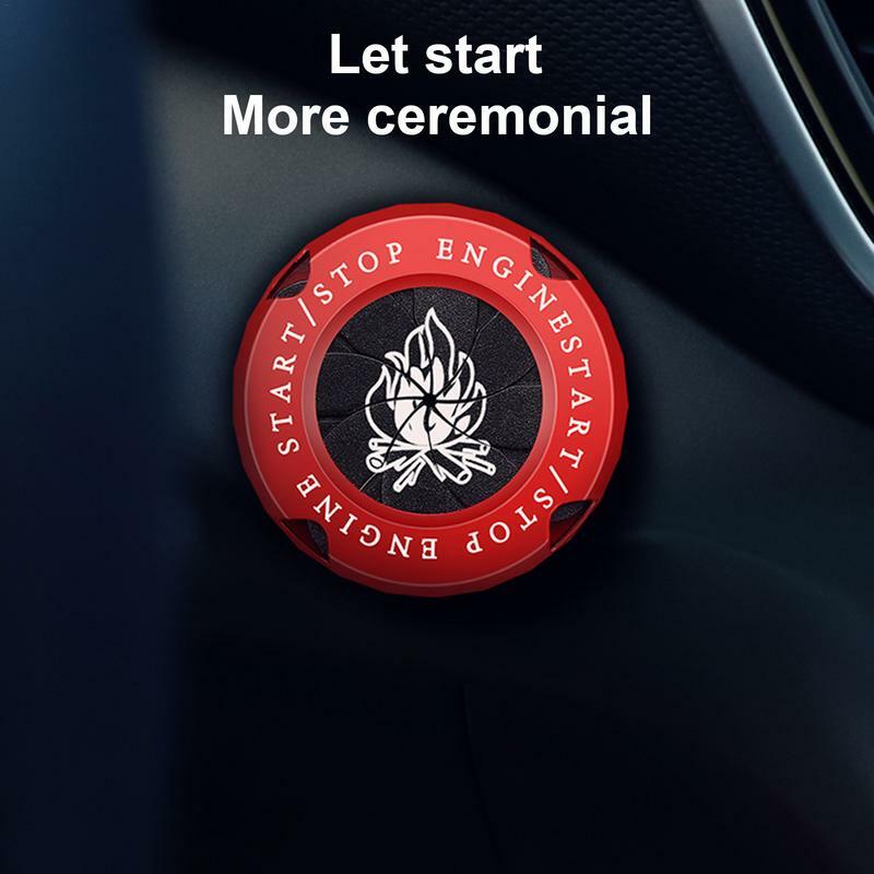 Car Start Button Cover Rotary Universal Car Starter Button Cover Zinc Alloy Anti-Scratch Car Ignition Button Cover For Car SUV