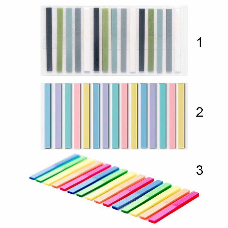 Pegatinas de colores fluorescentes para niños, notas adhesivas transparentes, pestañas de índice, regalo
