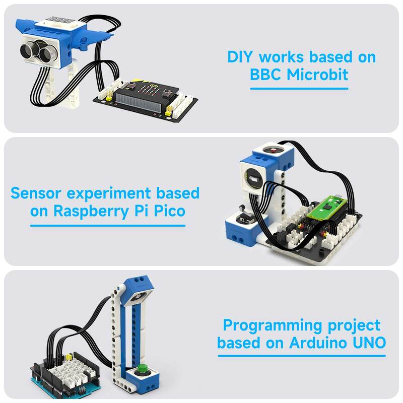 Kit modulo sensore Building Block con sensore di luce a infrarossi ad ultrasuoni suono compatibile con MicroBit V2 V1.5 Raspberry Pi Pico