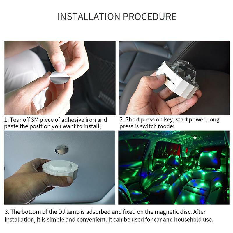 Mini USB Interior Car Lights Auto Interior Atmosphere Lights Plug In Night Light Universal Auto Ambient Lamp Romantic For
