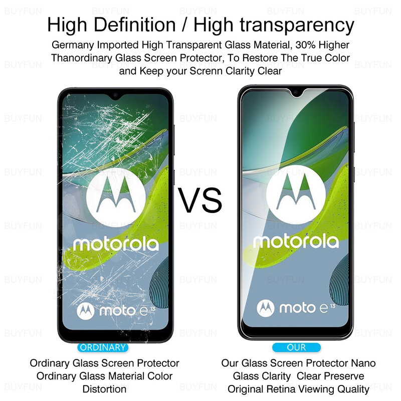 8To1 9H Glass For Motorola Moto E13 4G Tempered Glass Film Moto Rola MotoE13 E 13 13E 2023 6.5inch Camera Lens Screen Protector