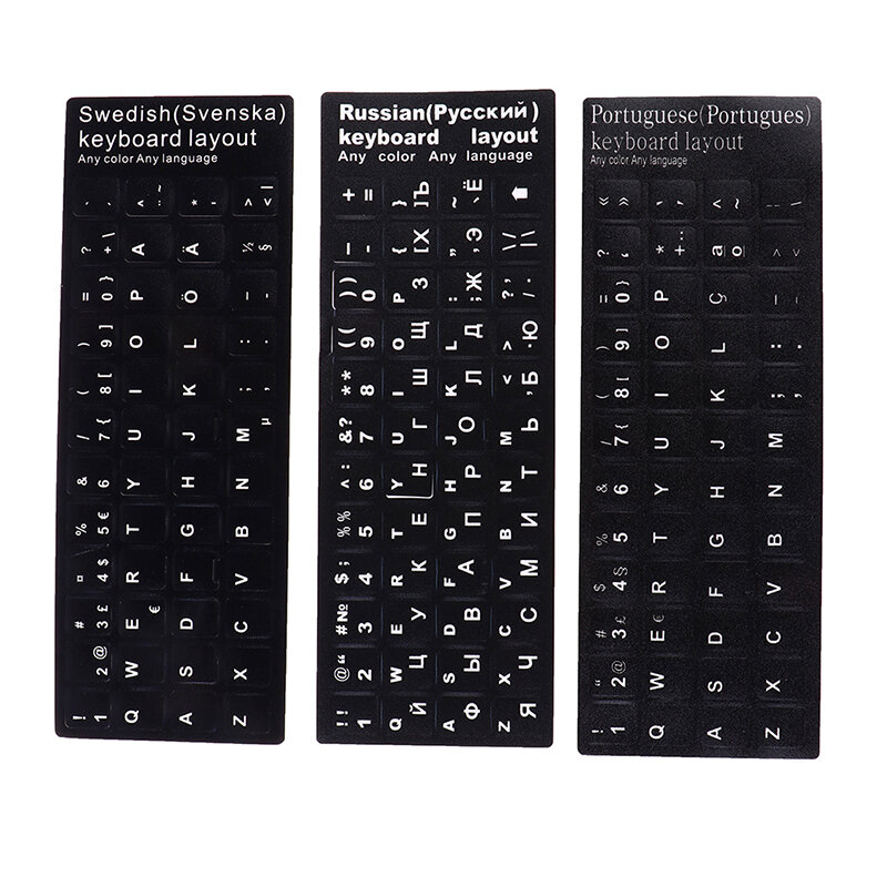 Naklejki na okładkę rosyjska klawiatura dla klawiatura laptopa książki od 10 "do 17" standardowego komputera na klawiaturę z układem liter