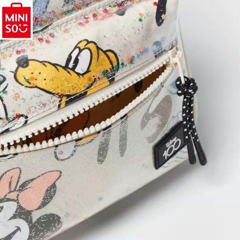 Модный милый рюкзак MINISO с изображением Микки из Диснея, высококачественный вместительный Детский рюкзак для студентов