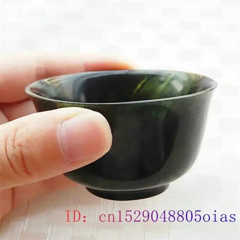 Jade teacup Sculptures Figurines Designer Luxury Pendant Gift Fashion Cute Cup Women Gifts for Men Charms Jewelry