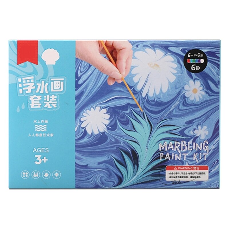 2024 New Water Marble Painting for Boy Girl Art Project Activities Non-Toxic 6/12pcs