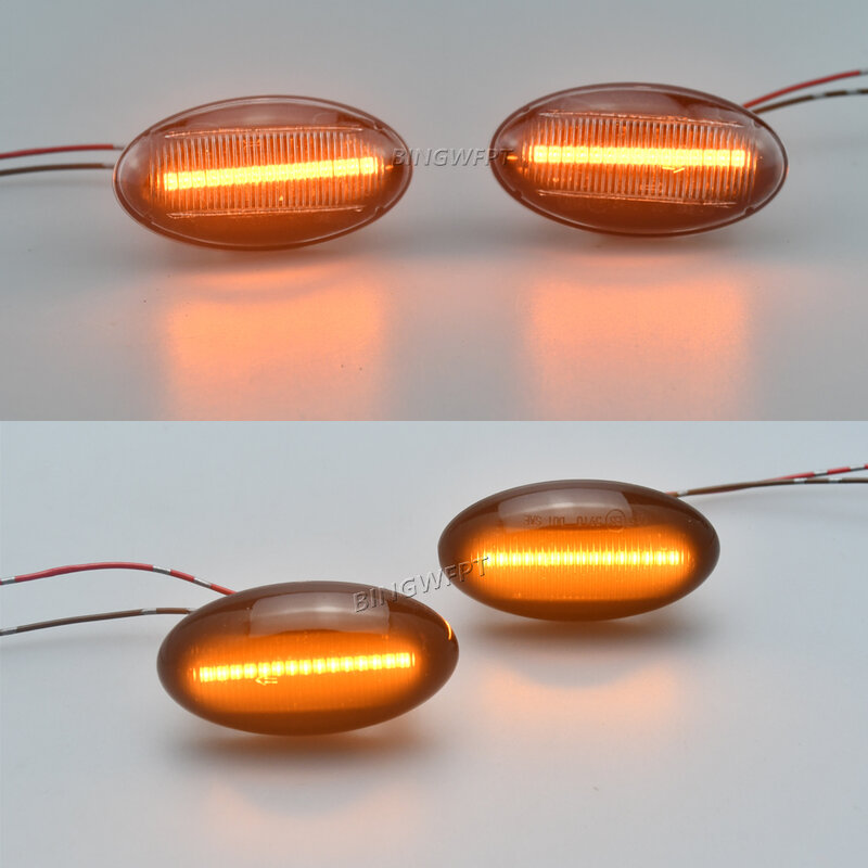 Novo led dinâmico turn signal lâmpada blinker para peugeot 307 206 407 107 607 1007 citroen c1 c2 c5 c6 lado marcador de luz