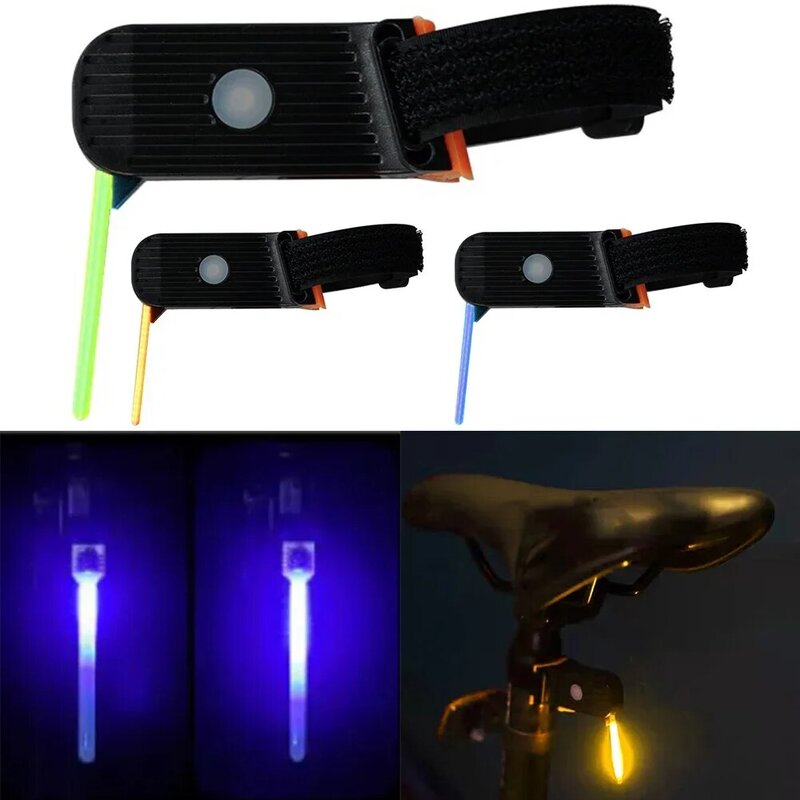 Lampu belakang sepeda, 1 buah lampu ekor sepeda plastik dapat diisi ulang USB lampu belakang foton Drop Light 3 mode cahaya untuk semua tiang tempat duduk sepeda
