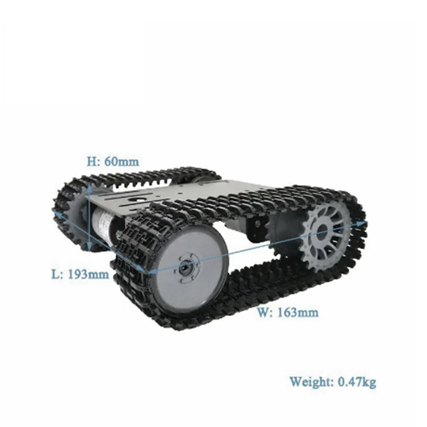 Sasis mobil tangki pintar, Platform Robot perayap ulat dengan DC 12V ganda untuk DIY UNTUK Arduino T101-P/TP101