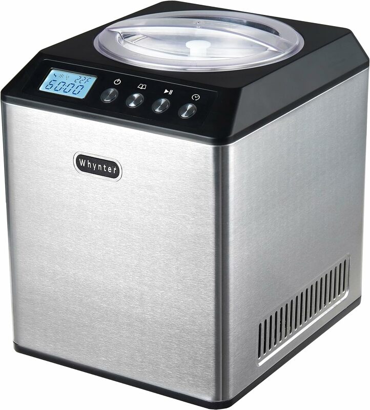 ICM-201SB Upright Automatic Ice Cream Maker with Built-in Compressor, no pre-freezing, LCD Digital Display, 2.1 Quart Capacity