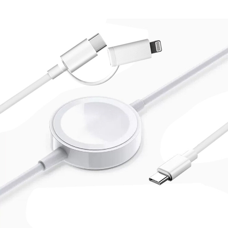 Портативный зарядный кабель 2 в 1 для ios/ Type-C PD для Apple Watch, совместим со всеми моделями Active2/1, 150 см