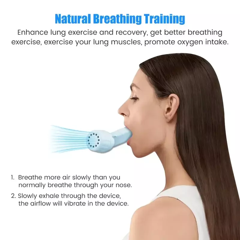 1/2PC trener oddechu ekspander płuc urządzenie do usuwania śluzu ćwiczenia oddechowe urządzenie do usuwania flegmy oddechowej ćwiczenia płuc bez leków