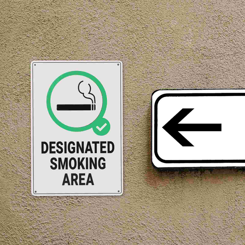Letrero de área de fumar para el hogar, placa de área de fumar de pared práctica, impresión clara