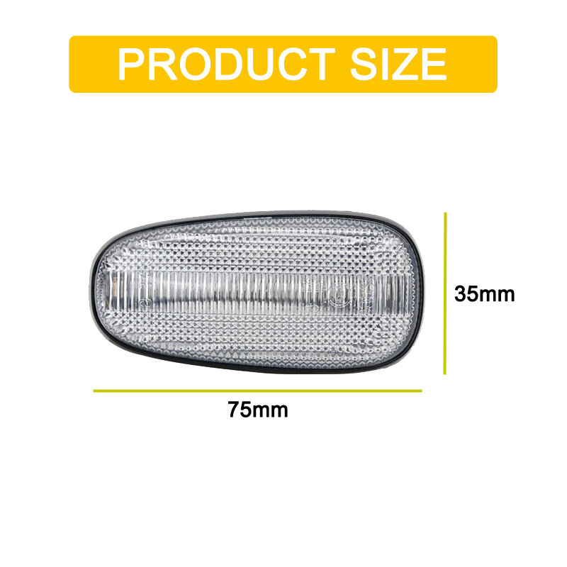 Conjunto de lámpara de marcador lateral LED dinámico de lente transparente de 12V para Opel Astra G Zafira A frontita B, luz intermitente secuencial