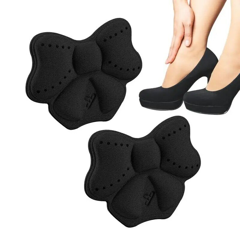 Pelindung tumit untuk sepatu 2 buah sisipan hak tinggi bantalan tumit untuk kenyamanan bentuk busur garis tumit untuk wanita meningkatkan