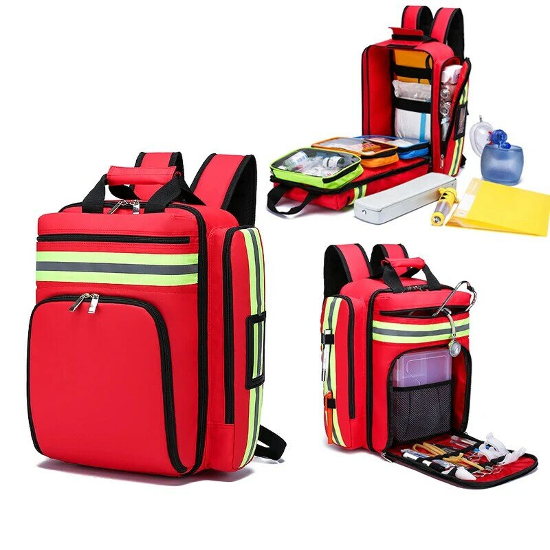 Top First Aid Kit Emergency Rescue Backpack Civil Air Defense Earthquake Relief Bag Large Capacity Classified Storage Survival