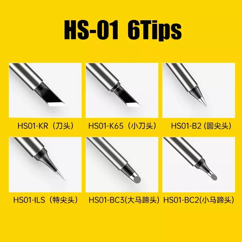 HS01-KR K65 B2 ILS BC3 BC2 Welding Nozzle Knife Edge Horseshoe Replacement For Hs-01 T65 T85 GVDA GD300 RGS65 Soldering Iron Tip