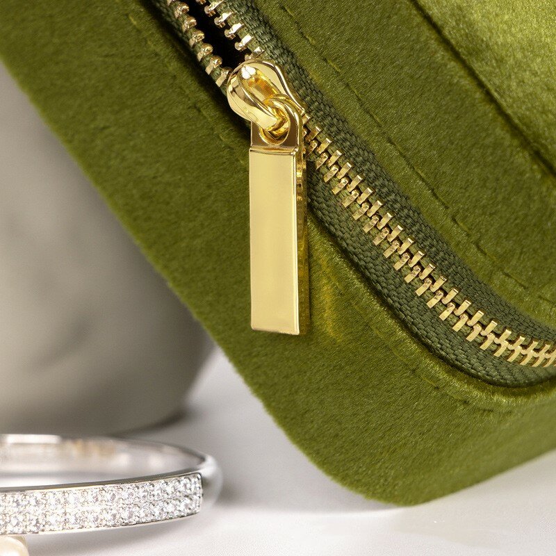 Velvet Mini Jewelry Box With Mirror Earstud Storage Organizer Travel Portable Earring Necklace Bracelet Holder Square Gift Case