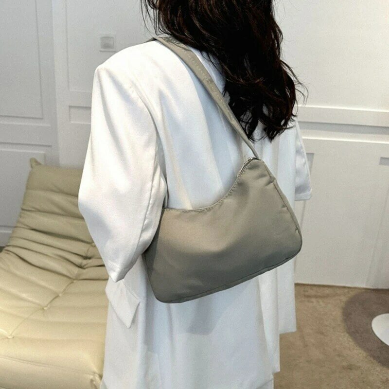 女性用ショルダーバッグ ナイロン 脇の下バッグ レトロ パーティー ウェディング トート ハンドバッグ