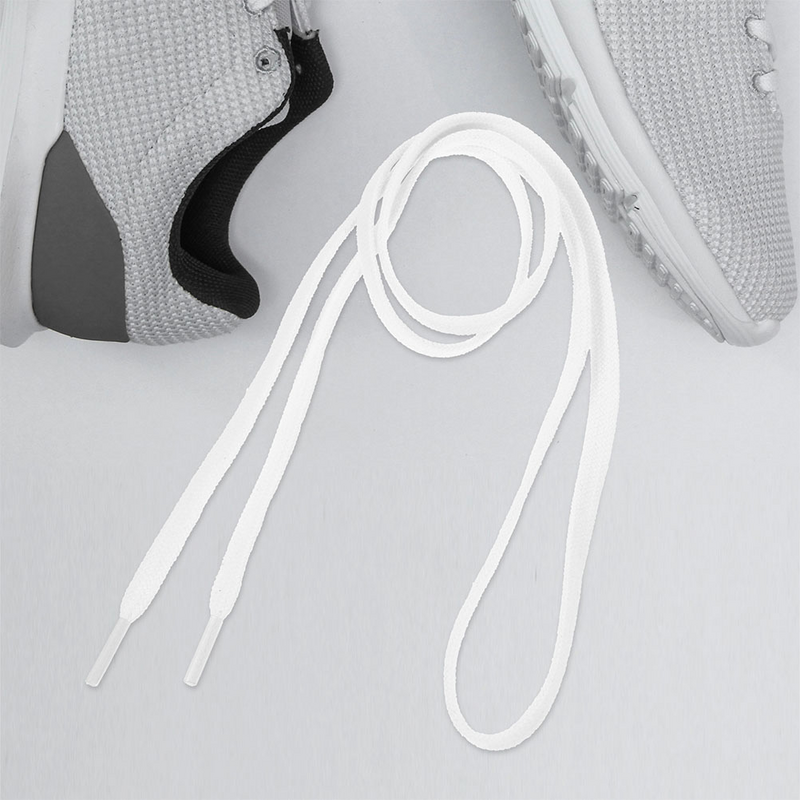 4 paia di lacci delle scarpe da basket scarpe da ginnastica piatte Sneakers sostituzione bianca decorativa