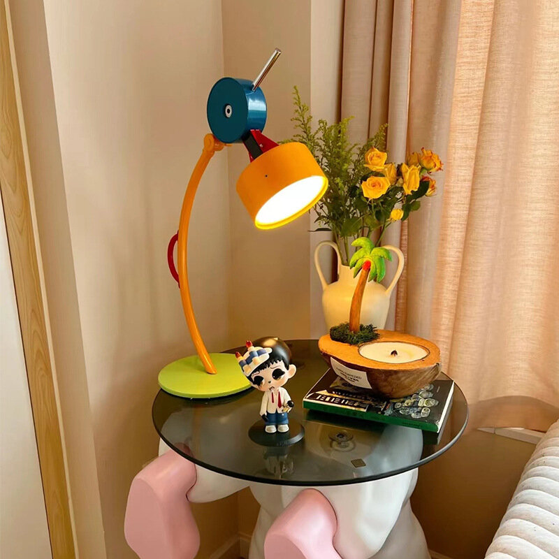 Дизайнерская мультяшная светодиодная Напольная Лампа Мемфиса для детской комнаты, стоячий декоративный светильник для спальни, цветной креативный Настольный светильник