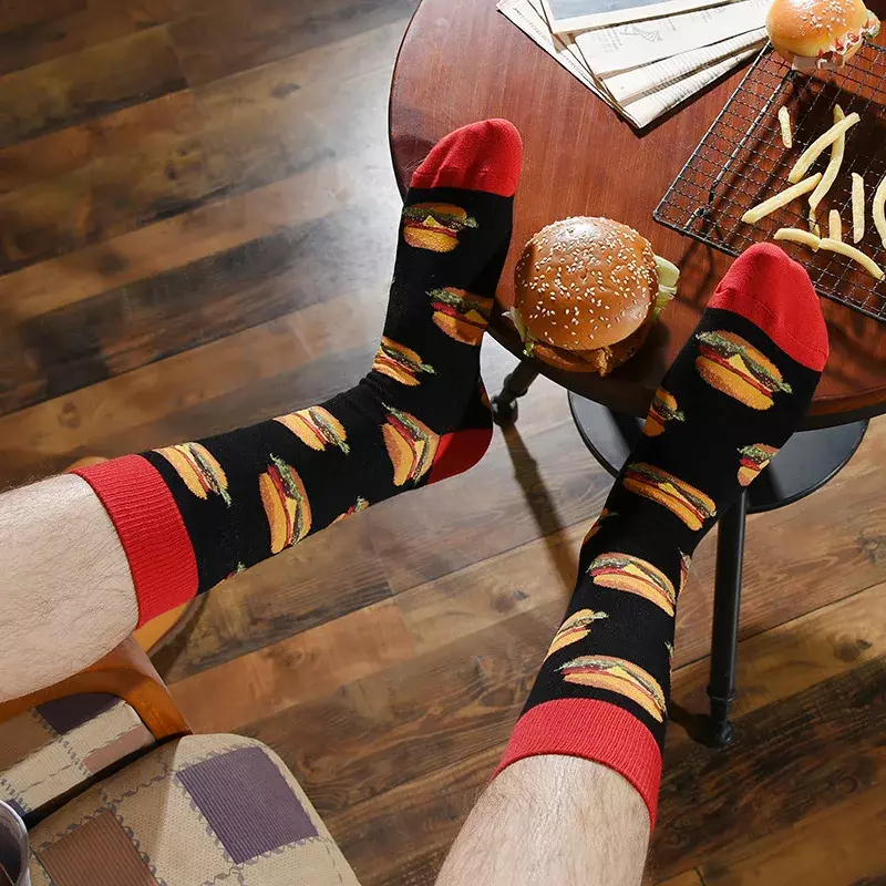 Веселые забавные мужские носки 1 пара, высококачественные длинные цветные носки из чесаного хлопка, новинка, крутые Свадебные носки для скейтборда