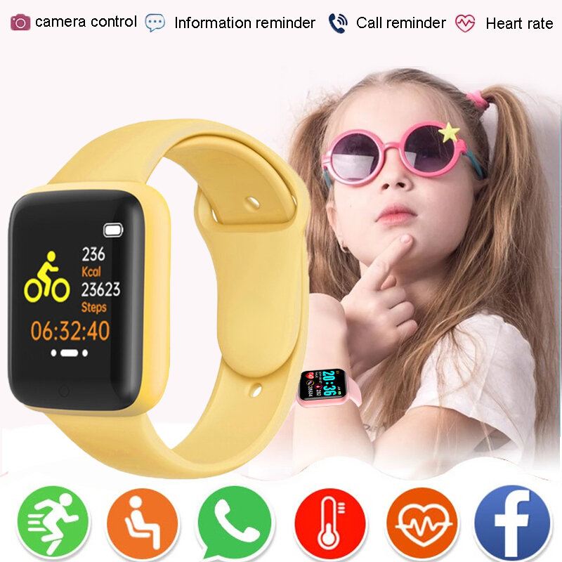 Reloj inteligente para hombre y mujer, pulsera Digital con control del ritmo cardíaco y de la sangre, para niños y niñas