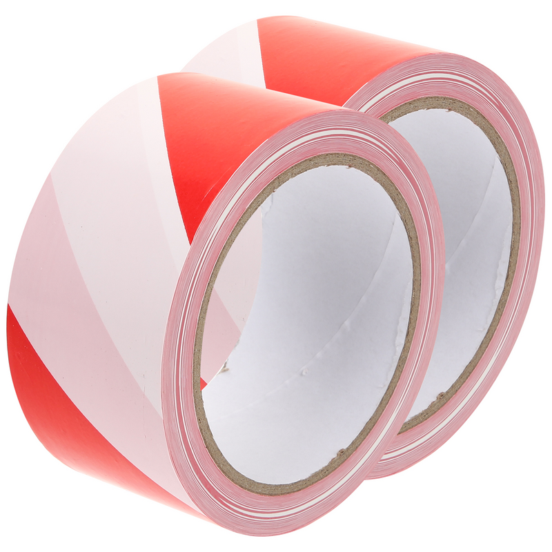 2 Rolls Magnetic Tape Red and White Cordon Tape Safety Caution Warning Magnetic Stripe Hazard Marking Non Sticky The