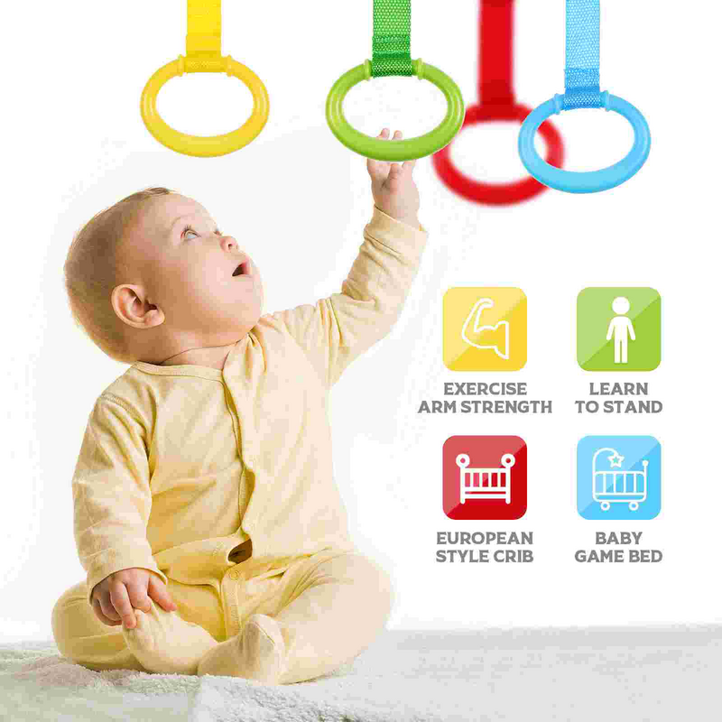 Cincin tarik bayi untuk Playpen, cincin Crib bayi, cincin gantung membantu dudukan bayi, asisten berjalan untuk balita