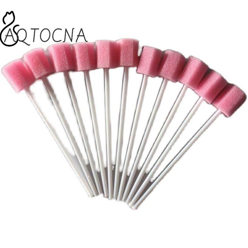 100pcs Mouth Cleaning Sponge Disposable Swab Tooth Cleaning Mouth Swabs With Stick Sponge Head Cleaning Swab For Oral Medical