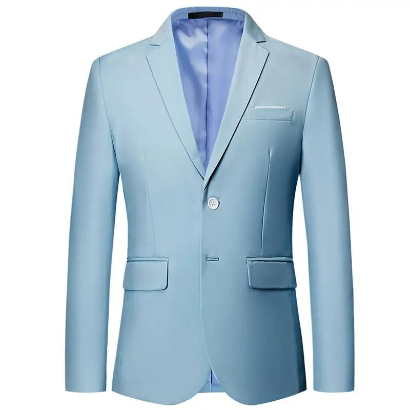 T167 Formal Jacket Two Long Sleeve Korean Men's Blazer Office Clothing Wedding Blazer