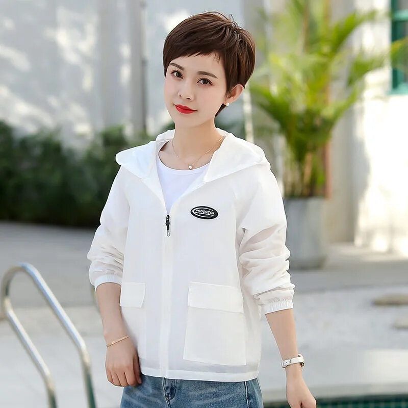 Women's New Short Coat 2024 Autumn Fashion Hooded Casual Korean Version Loose Versatile Windbreaker Famale Jacket Tops