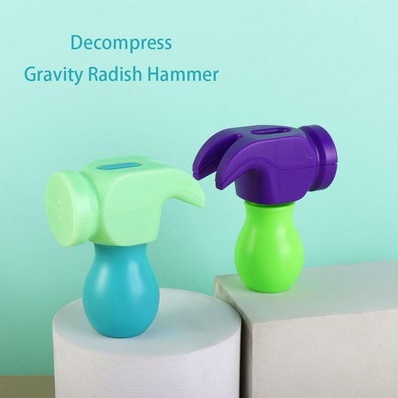 Gravity Gravity Hammer Toy Funny Carrot Mini Model 3D Printing Carrot Hammer 3D Printing Fidgets Radish Hammer Model Girls