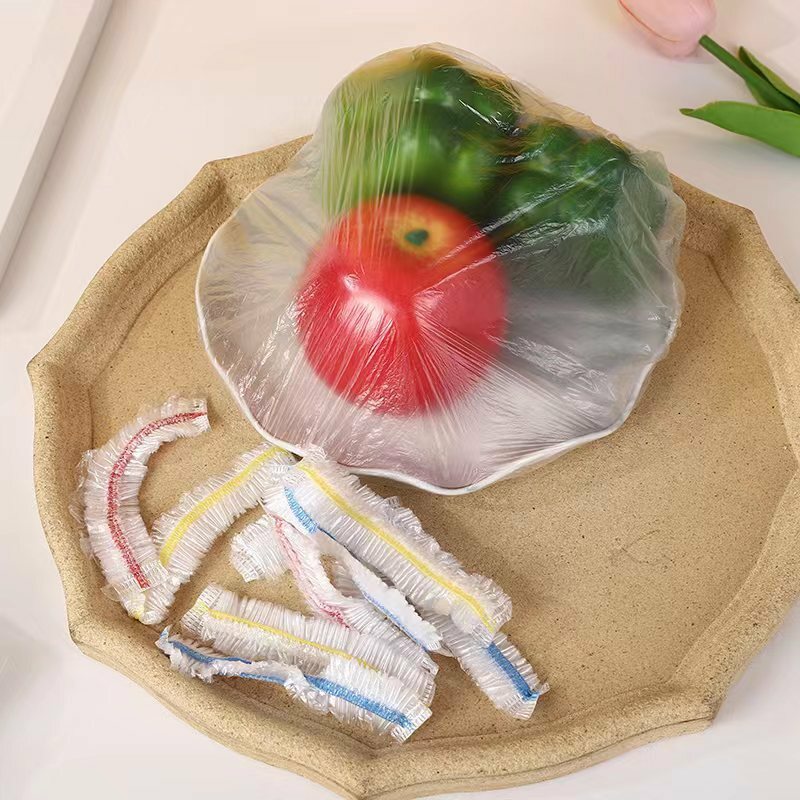 Einweg-Lebensmittel abdeckung Saran Wrap Plastiktüte Lebensmittel qualität Obst Gemüse Aufbewahrung tasche elastische Plastiktüte Küche frisch halten