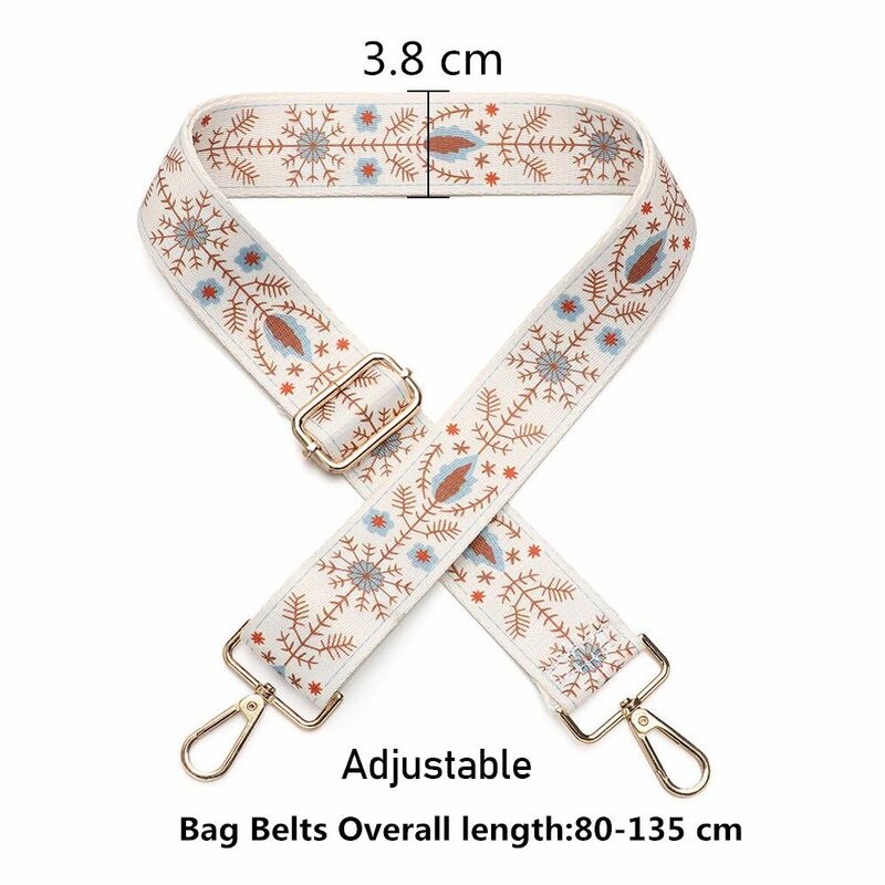 New Nylon Colored Belt Bag Strap Accessories for Women Rainbow Adjustable Shoulder Hanger Handbag Wide Straps Decorative Belt